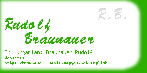 rudolf braunauer business card